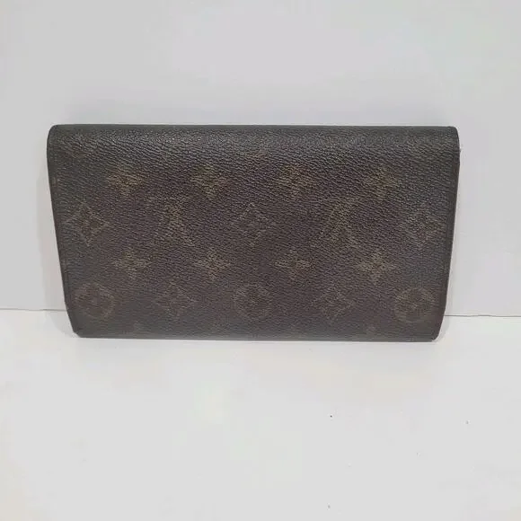 Louis Vuitton Monogram Porte Tresor Long Wallet Trifold Envelope Brown Large - Picture 2 of 15